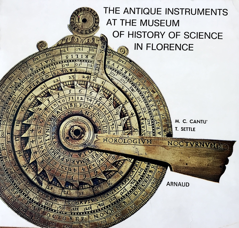 a book cover with an antique musical instrument on it