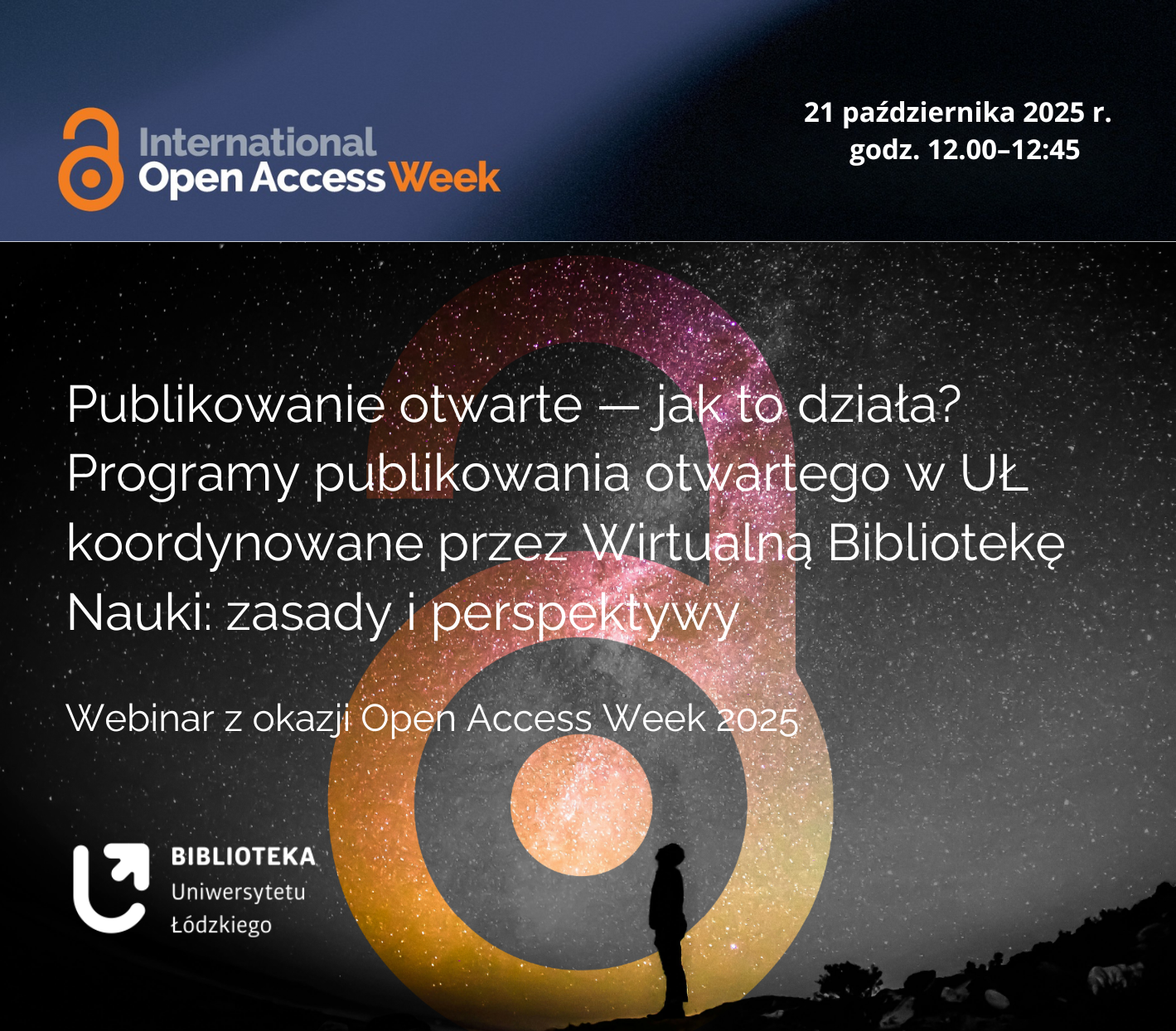 Grafika: Otwarta kłódka na tle nieba