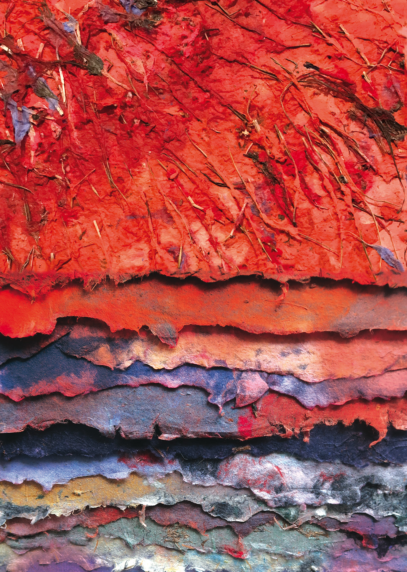 praca Ewy Latkowskiej-Żychskiej - kolorowa, abstrakcyjna struktura