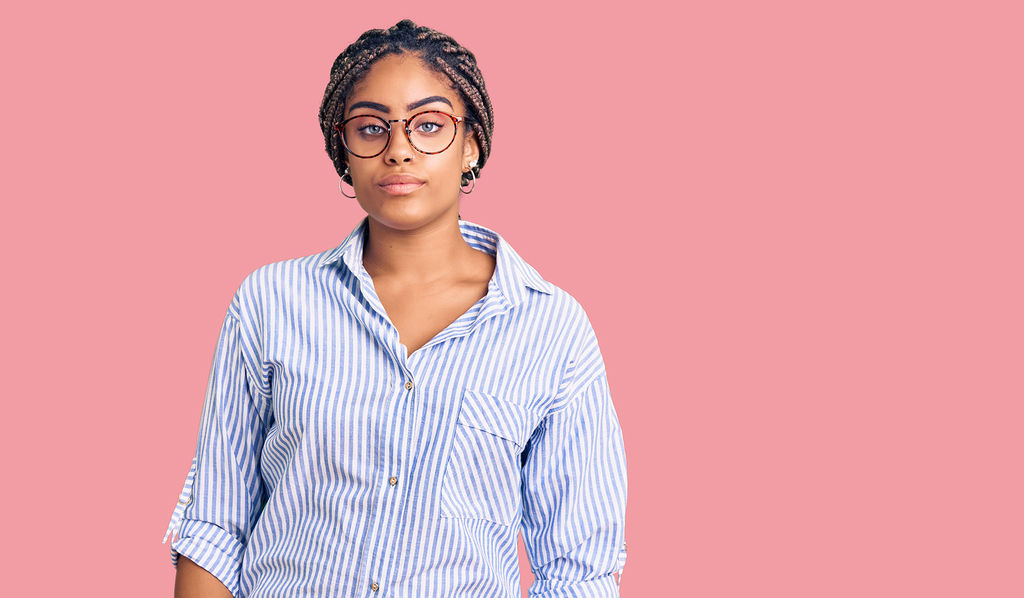 a decorative element depicting a young African American woman