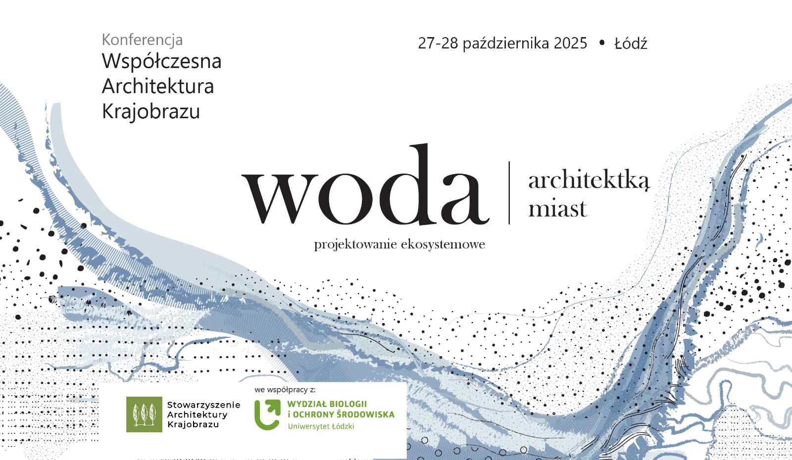 Plakat konferencji Współczesna architektura krajobrazu