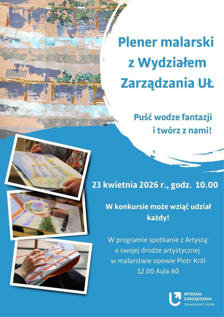 plakat o plenerze malarskim z datą 23 kwietnia 2026, godzina 10.00