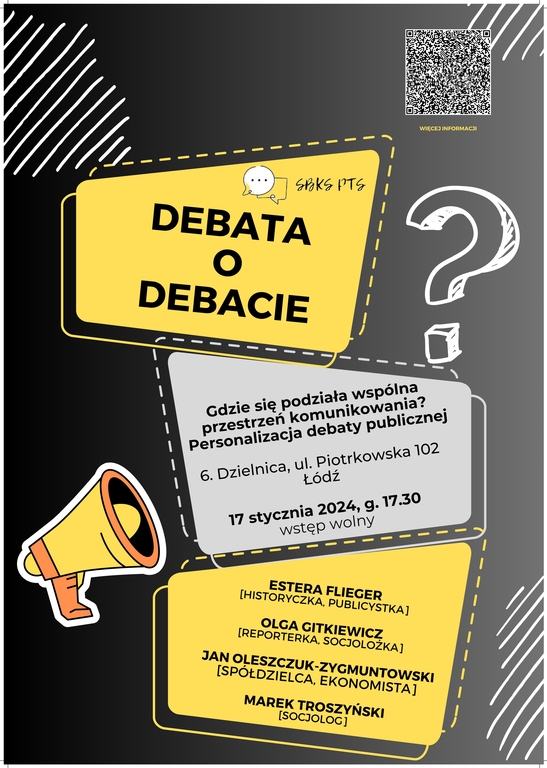 informacja o debacie, plakat