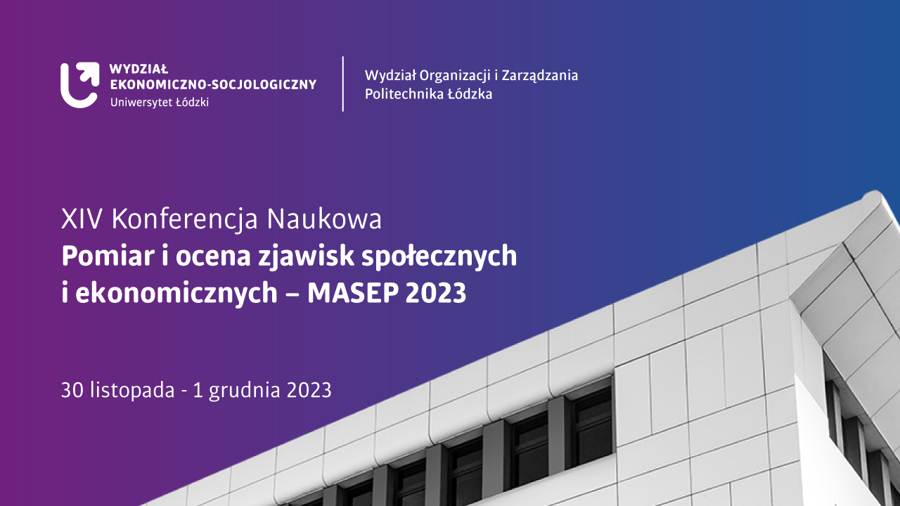 grafika przedstawiająca fragment wydziału z tytułem i organizatorami konferencji