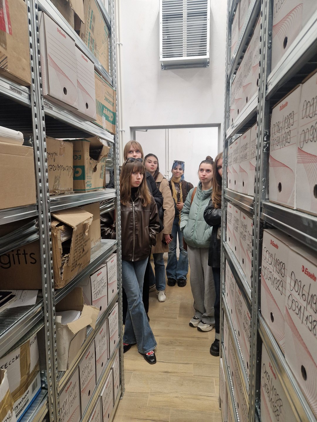 students during the visit