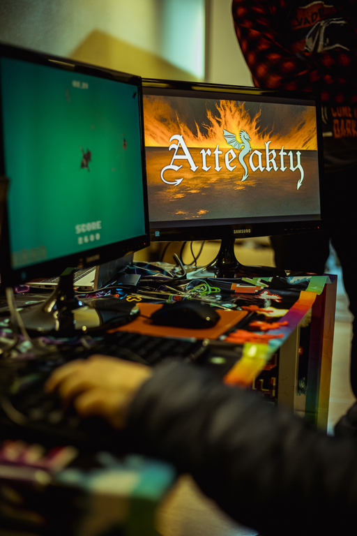 participants of the event visiting exhibitors' stands