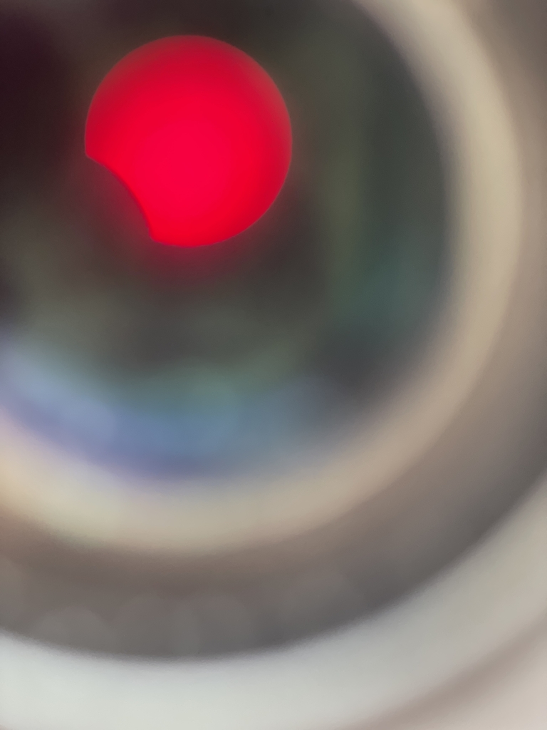 solar eclipse as seen through a telescope