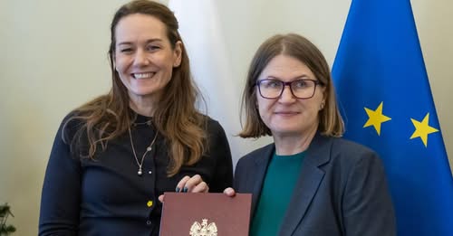 Ceremonial presentation of the act of appointment to the post of Editor-in-Chief of the quarterly "Probacja" to dr hab. Renata Szczepanik