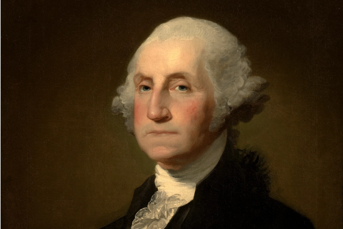 Obraz przedstawiający portret prezydenta USA George'a Washingtona