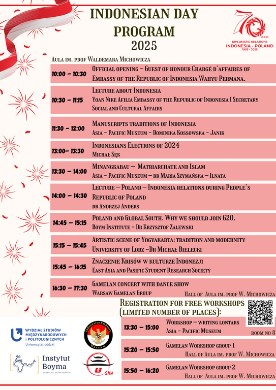 Schedule of the event