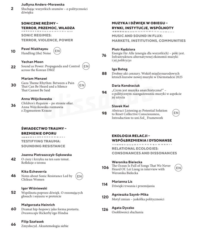 spis treści numeru 46 magazynu glissando spis treści numeru 46 magazynu glissando