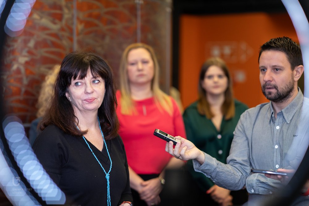 Anna Felisiak podczas briefingu