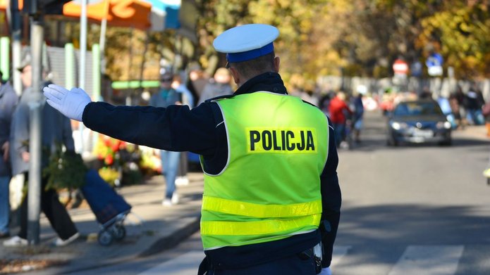 a police officer directing traffic