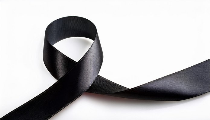 black mourning ribbon