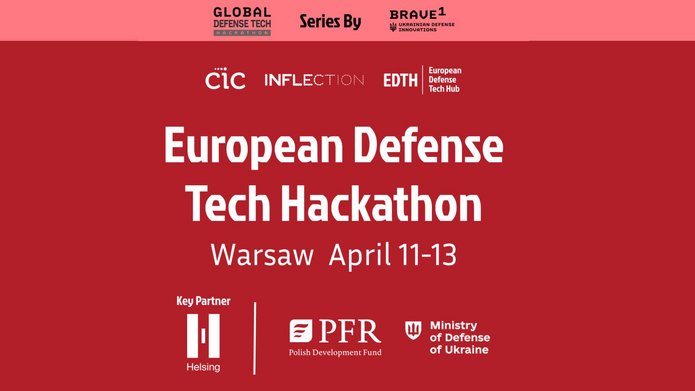 plakat wydarzenia European Defence Tech Hackathon