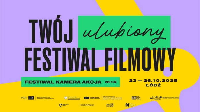 Grafika prezentująca 16. Festiwal Kamera Akcja 9kolorowe napisy)
