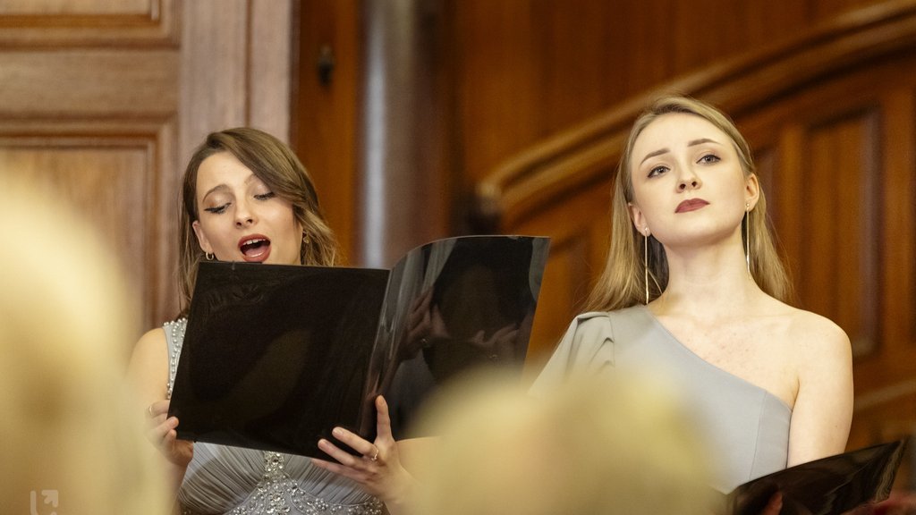 two singing women