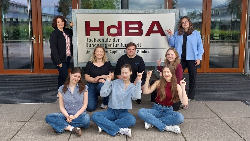 a group of young participants during the exchange programme