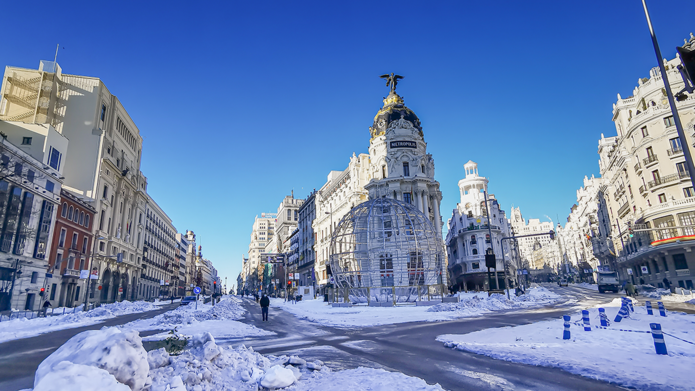 Zimowy krajobraz w Hiszpanii