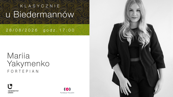 Plakat przedstawiający pianistkę Marie Yakymenko