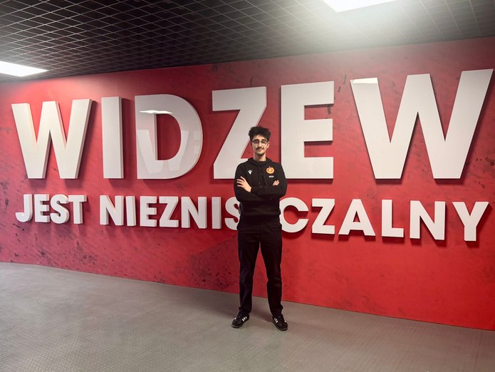 Michał Płaszczyk na stadionie Widzewa