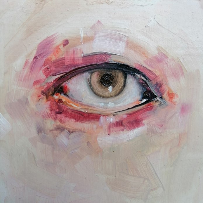 praca artystki - oko