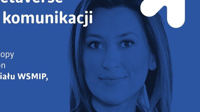 plakat informacyjny o wydarzeniu, białe litery na granatowym tle