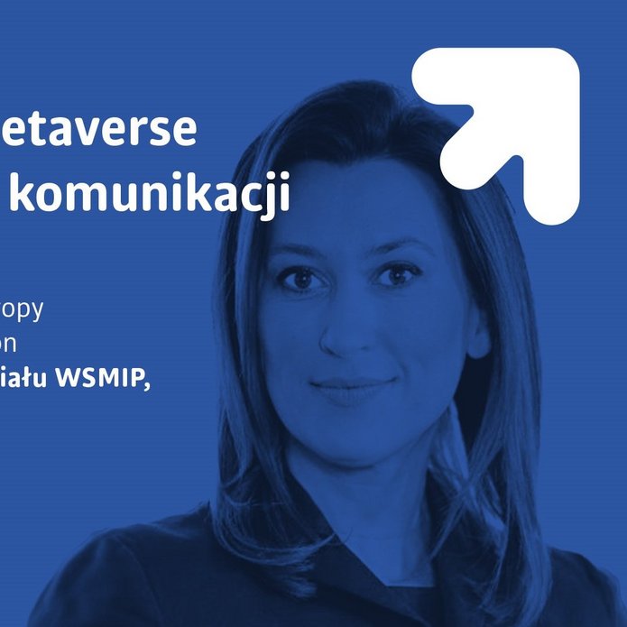 plakat informacyjny o wydarzeniu, białe litery na granatowym tle