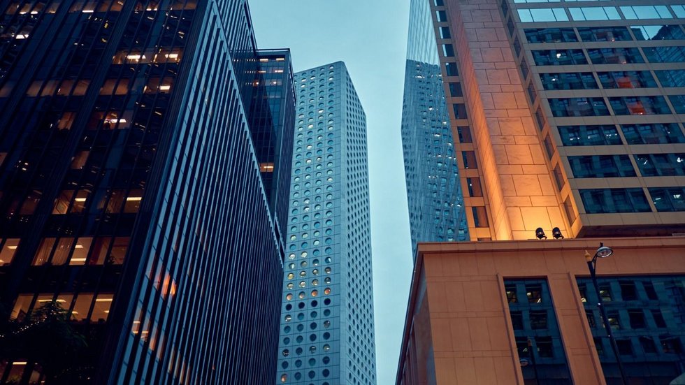 a decorative element: a city at night