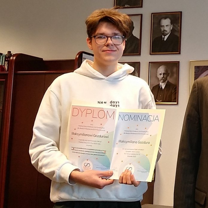 Maksymilian Gozdur and Prof. Kulesza