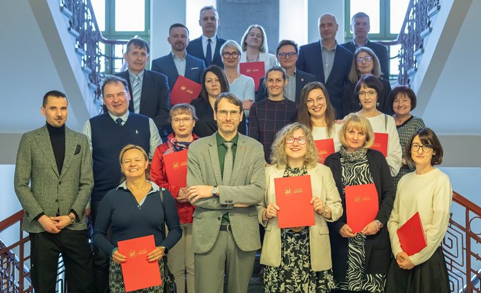Winners of awards for teaching and organisational achievements at UniLodz