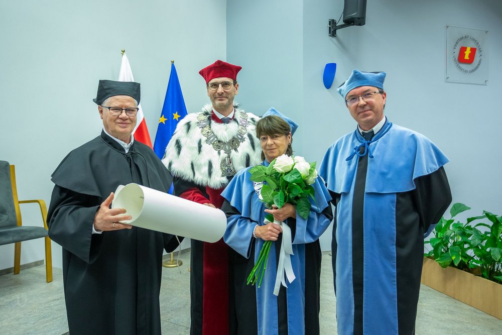 Profesor Jerzy Husner, rektor UŁ i władze Wydziału Zarządzania