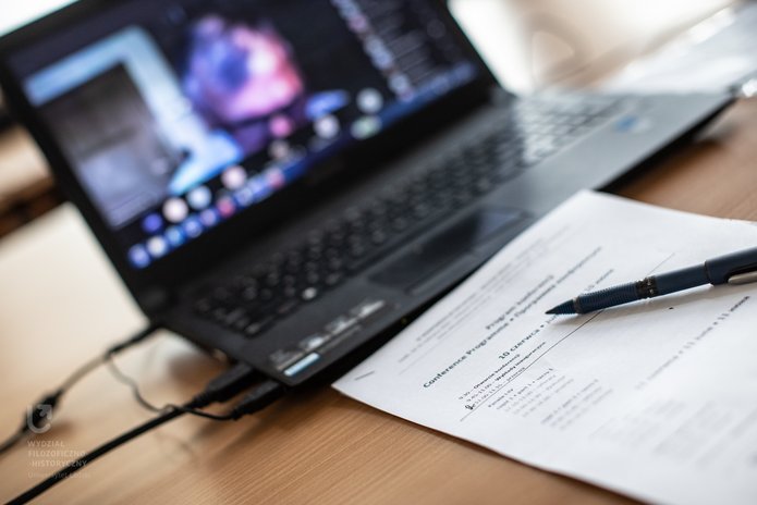 a computer and a notebook 
