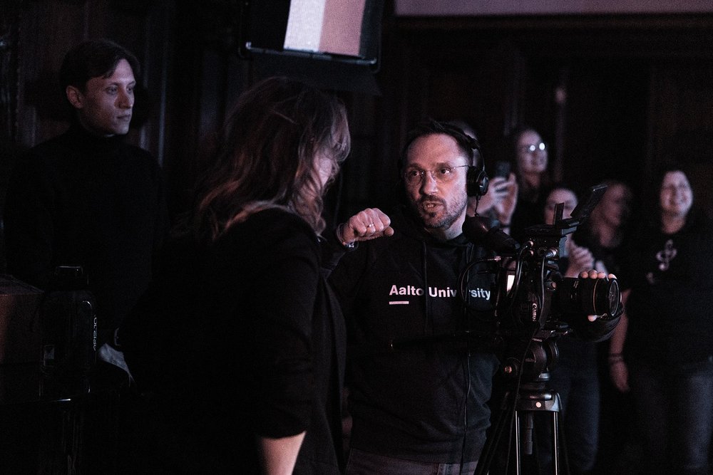 filming the music video