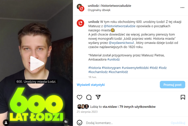 Mateusz - ambasador #UniLodz Mateusz - ambasador #UniLodz