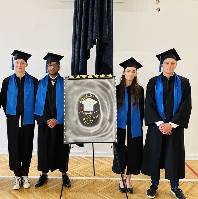 The graduates during the ceremony 