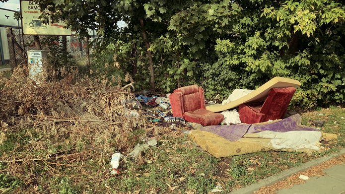 Illegal rubbish dump