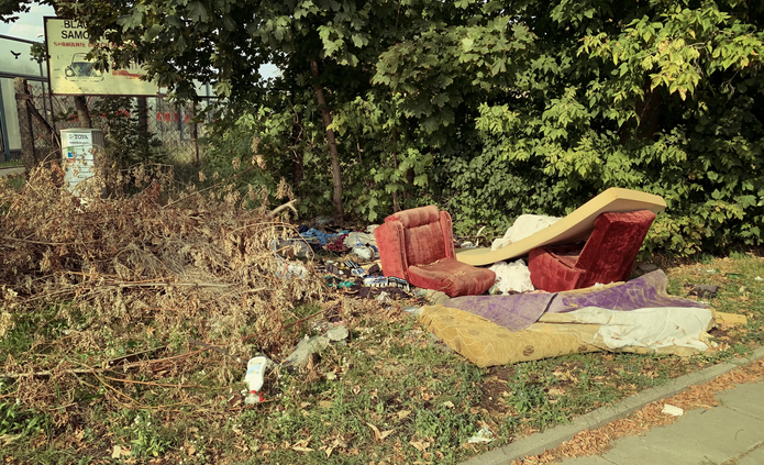 Illegal rubbish dump
