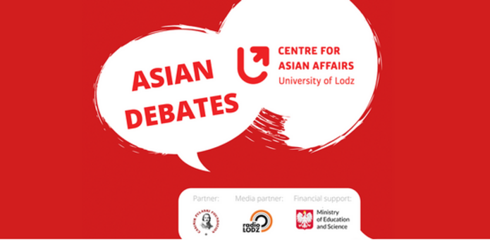plakat z napisem Asian Debates