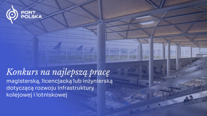 grafika z napisem konkurs na najlepszą pracę Port Polska