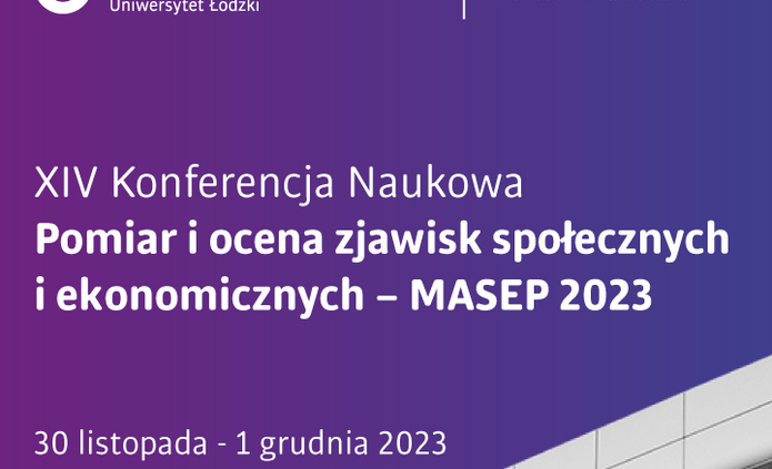 grafika przedstawiająca fragment wydziału z tytułem i organizatorami konferencji