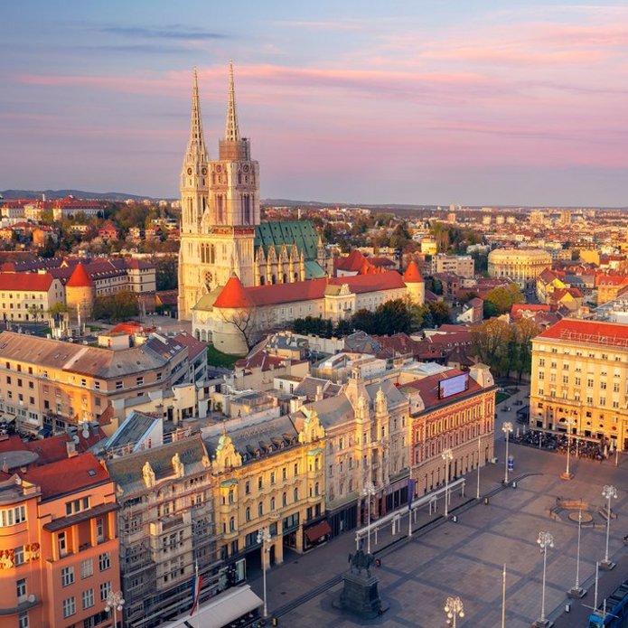 A decorative element: Zagreb in the late afternoon