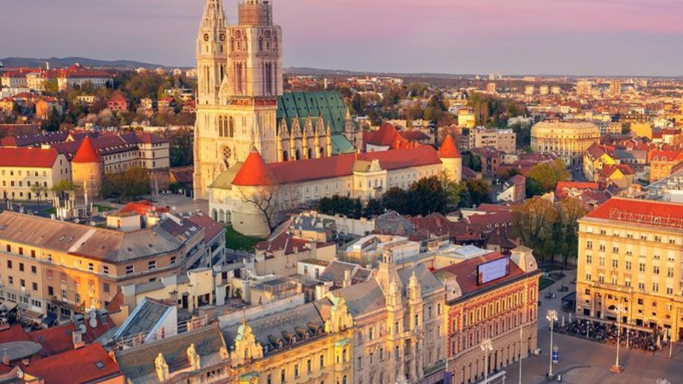 A decorative element: Zagreb in the late afternoon