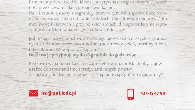 a part of the letter to the students and employees of the university of Lodz