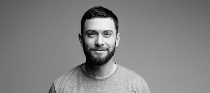 Face of a man with a beard