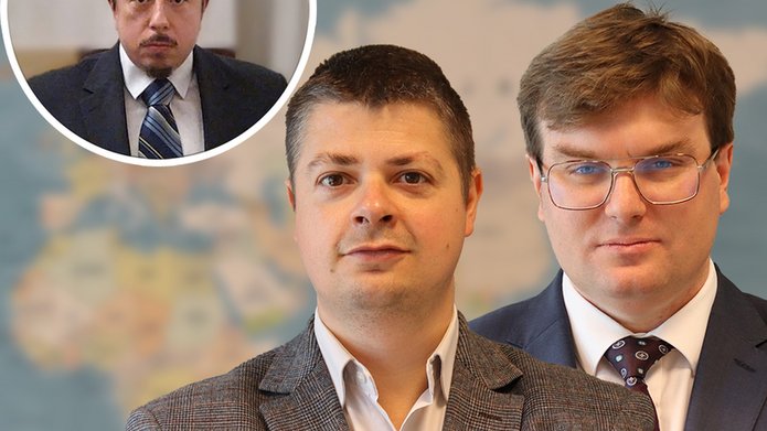 Prof. Wojciech Woźniak, dr Tomasz Lachowski i dr Mateusz Piątkowski