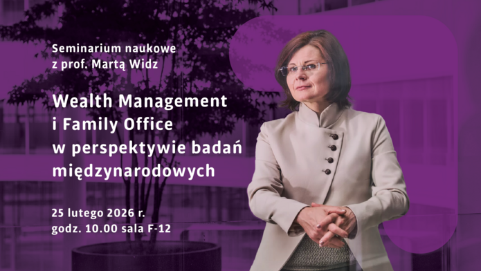 a graphic of the event with a photo of Prof. Marta Widz