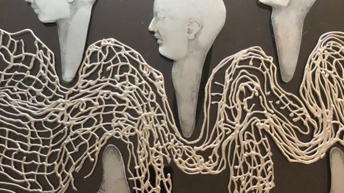 works from the "Social tissue" series by Tamara Sass