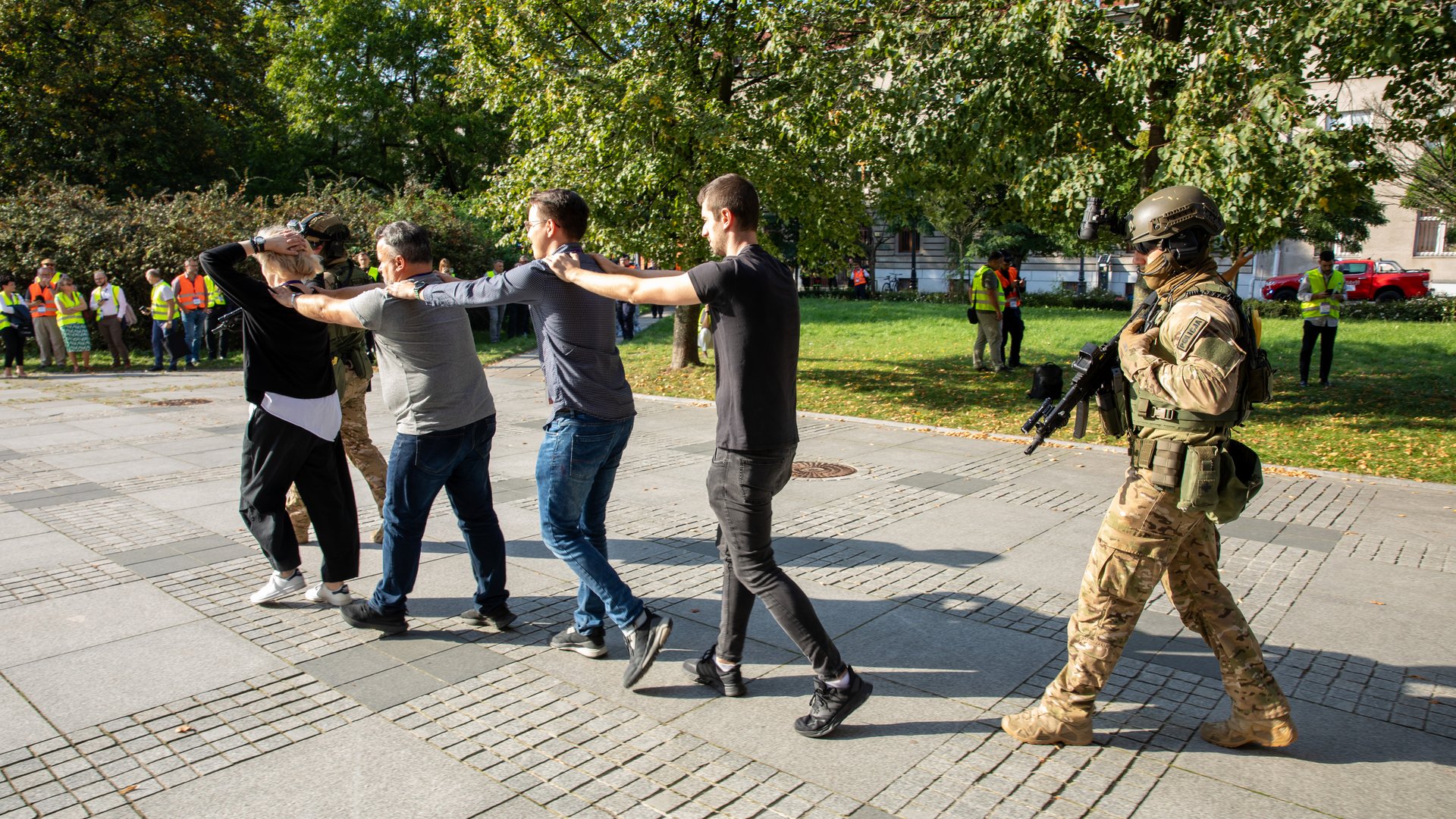 a part of exercises - taking hostages out