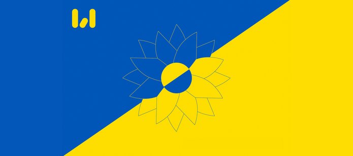 Słonecznik w kolorach ukraińskiej flagi